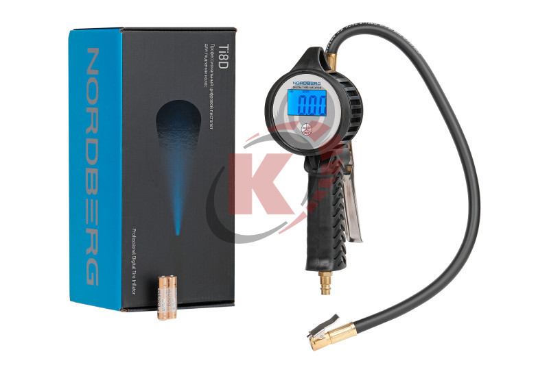 Пистолет для подкачки шин с манометром 12 bar цифровой (Ti8D) Nordberg