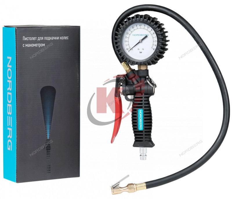 Пистолет для подкачки шин с манометром 8,5 bar (Ti61) Nordberg