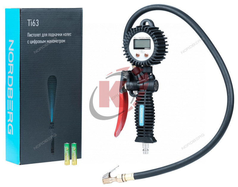 Пистолет для подкачки шин с цифровым манометром 8,5 bar (Ti63) Nordberg