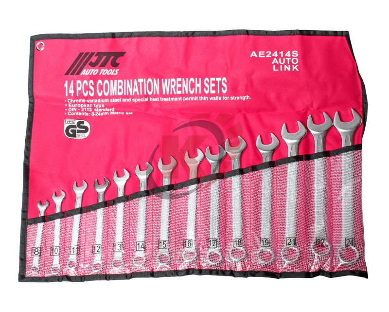 Набор ключей комбинированных 8-24мм в планшете 14 предметов (JTC-AE2414S)