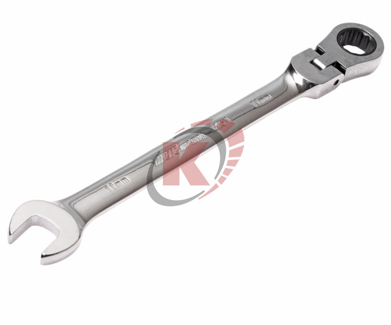 Ключ комбинированный трещоточный с подвижной головкой 11мм (JTC-3451)