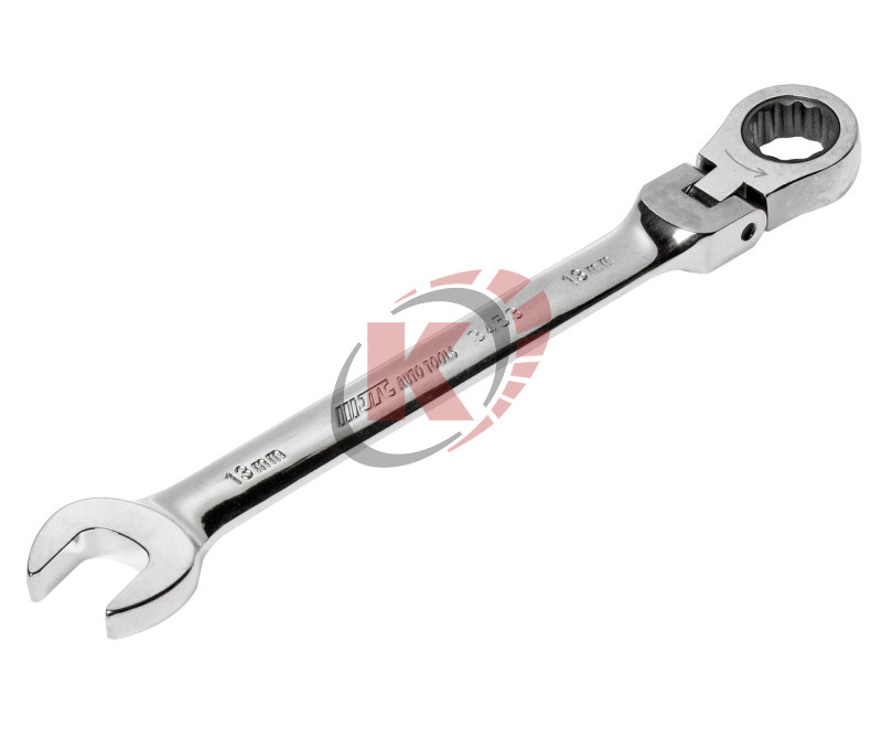 Ключ гаечный комбинир. 13х13 трещоточный шарнирный (JTC-3453)