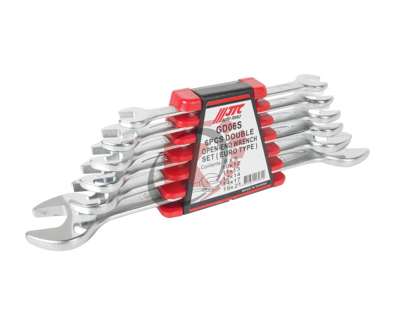 Набор ключей рожковых двухсторонних 8-21мм в кейсе 6 предметов (JTC-GD06S)