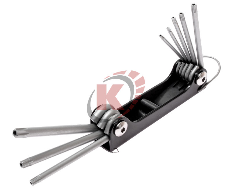 Набор ключей складных TORX 8пр Т9H-Т40H с отверстием (JTC-3503)