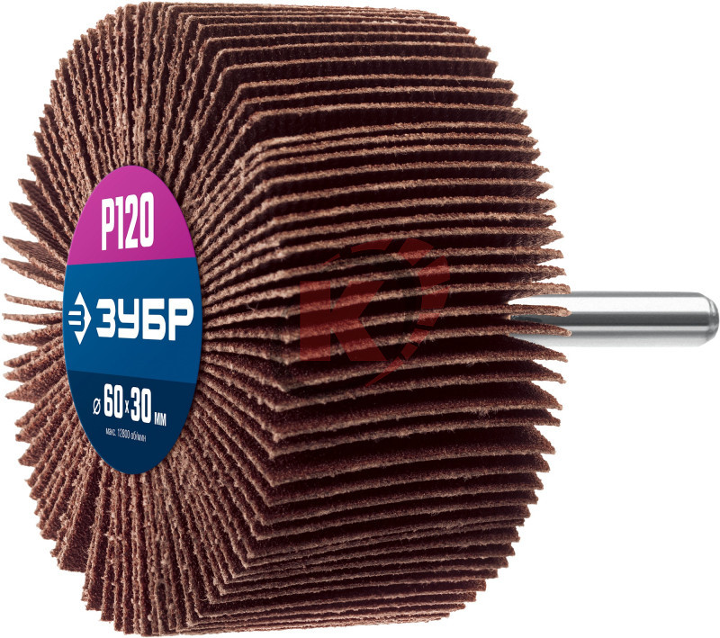 Круг лепестковый 60х30х6 P120 с оправкой (36602-120) Зубр
