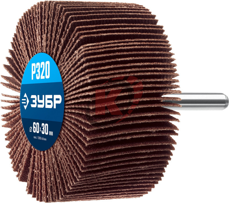 Круг лепестковый 60х30х6 P320 с оправкой (36602-320) Зубр