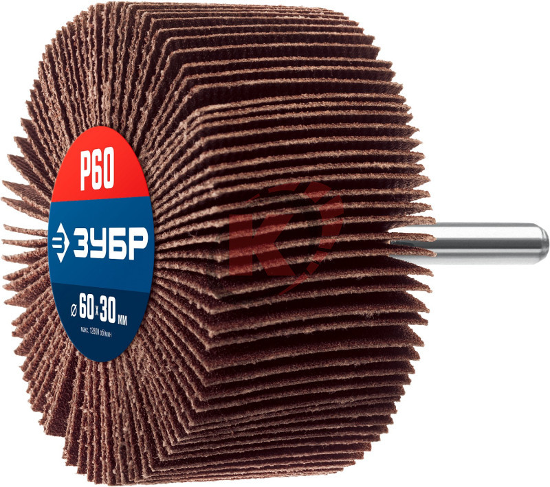 Круг лепестковый 60х30х6 P60 с оправкой (36602-060) Зубр