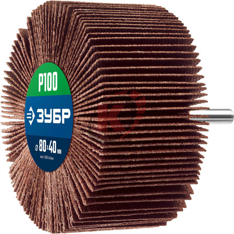 Круг лепестковый 80х40х6 P100 с оправкой (36604-100) Зубр