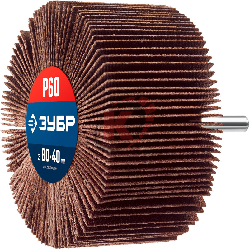 Круг лепестковый 80х40х6 P60 с оправкой (36604-060) Зубр