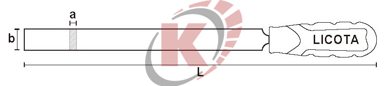 Напильник плоский 200 №1 с рукояткой (RFA108) Licota