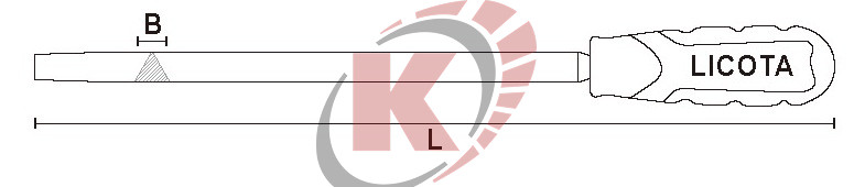 Напильник трехгранный 200 №3 с рукояткой (RFD308) Licota