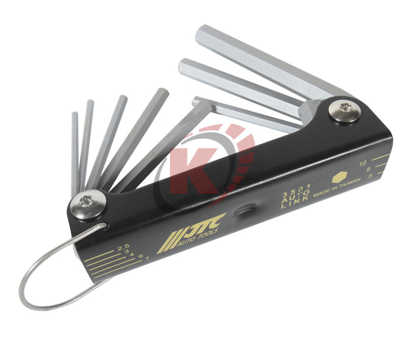 Набор ключей складных HEX 8пр 2,5-10мм (JTC-3501)