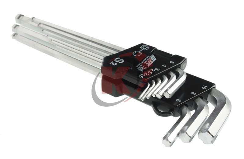 Набор ключей Г-обр. HEX 9пр 1,5-10мм с шаром удлиненных (JTC-7819)