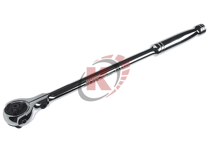 Трещотка 1/4" 72-зубцовая с поворотной головкой, с металлической рукояткой L=275 мм (JTC-5147)