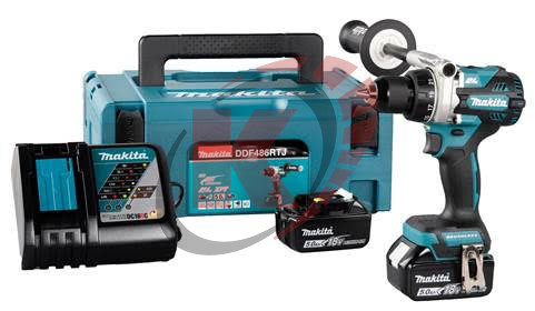 Дрель-шуруповерт аккум. 18В, 130 Нм (DDF486RTJ) Makita