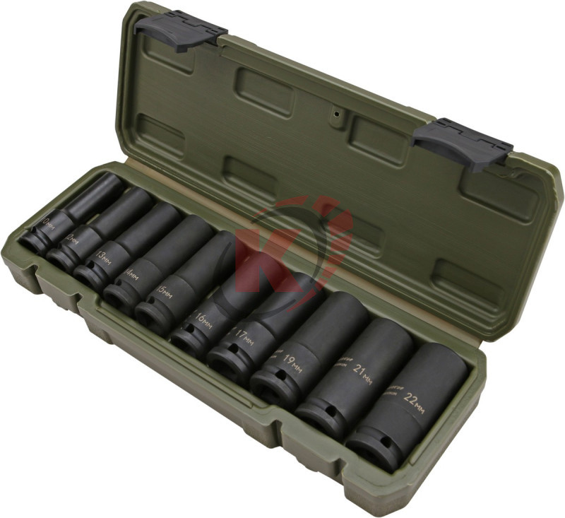 Набор головок ударных удлинённых 1/2", 10 шт. (660410) ДТ