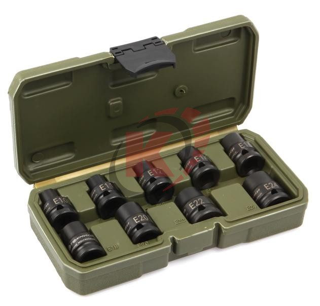 Набор головок ударных 1/2'' TORX, 9 шт. (Е10 - Е24) (663109) ДТ