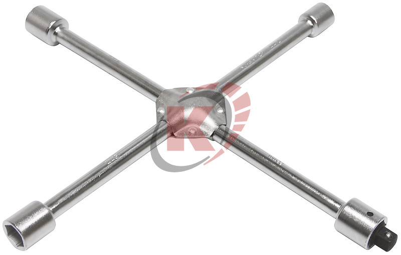 Ключ балонный 17,19,21,22 крестовой с переходником 1/2" (604410) Garwin