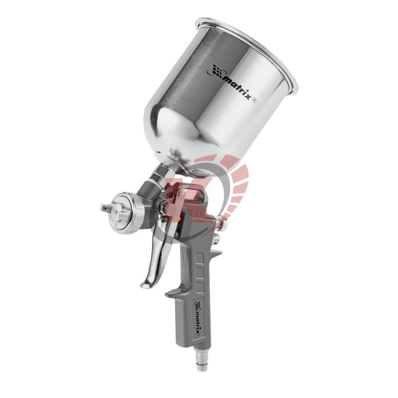 Краскопульт пневм. верх. бачок (V=1000мл, d=1,2/1,5/1,8мм, 4бар) 57315 (Matrix)