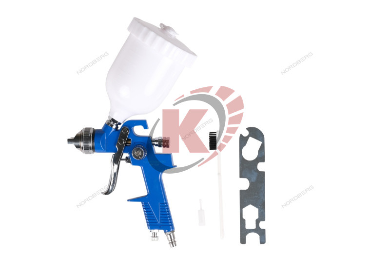 Краскопульт пневм. верх. бачок V=600мл, d=2,0мм, 2,5-3,0бар (NP7320) Nordberg