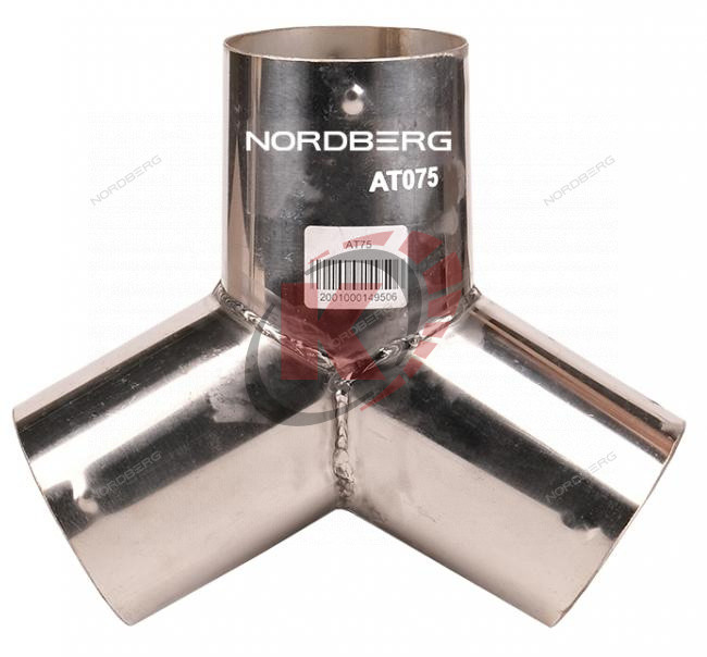 Переходник Y-образный металлический для шланга D=75мм (AT75) Nordberg