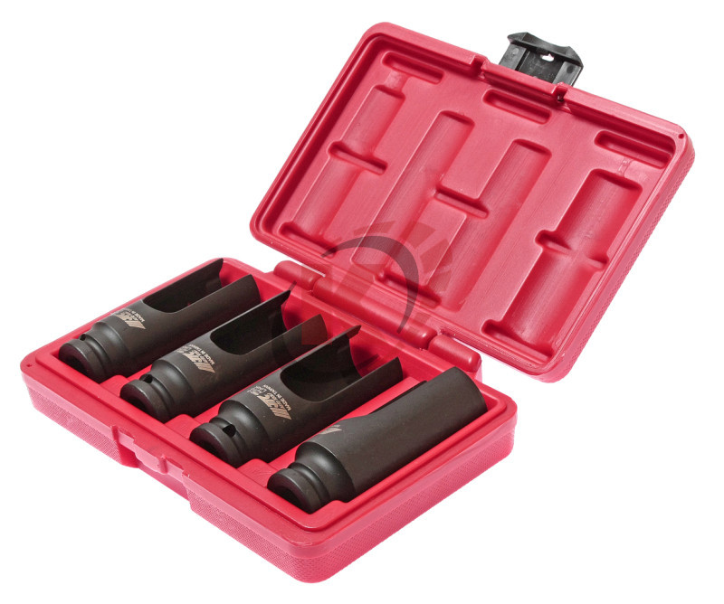 Набор форсуночных головок для дизельного двигателя, размер 25, 27, 29, 30мм в кейсе 4шт (JTC-4865)