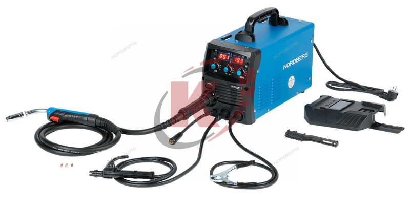 Аппарат сварочный инверторный MIG/MAG/MMA, 220В (WMI201) Nordberg