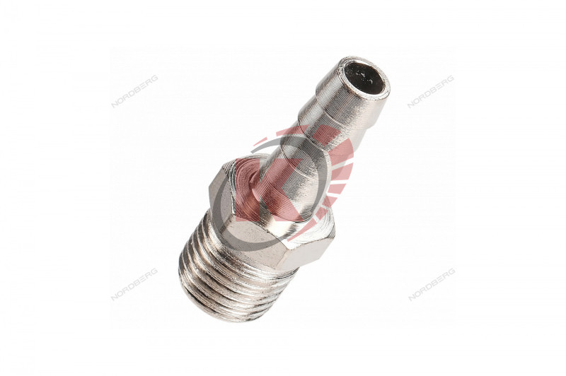 Переходник наруж. резьба М1/4" на елочку 8мм (NPSM208) Nordberg